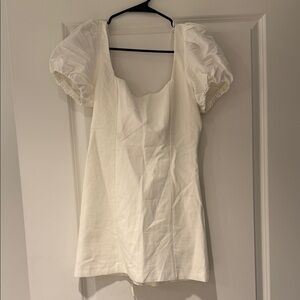 Zara White Puff Sleeve Blouse